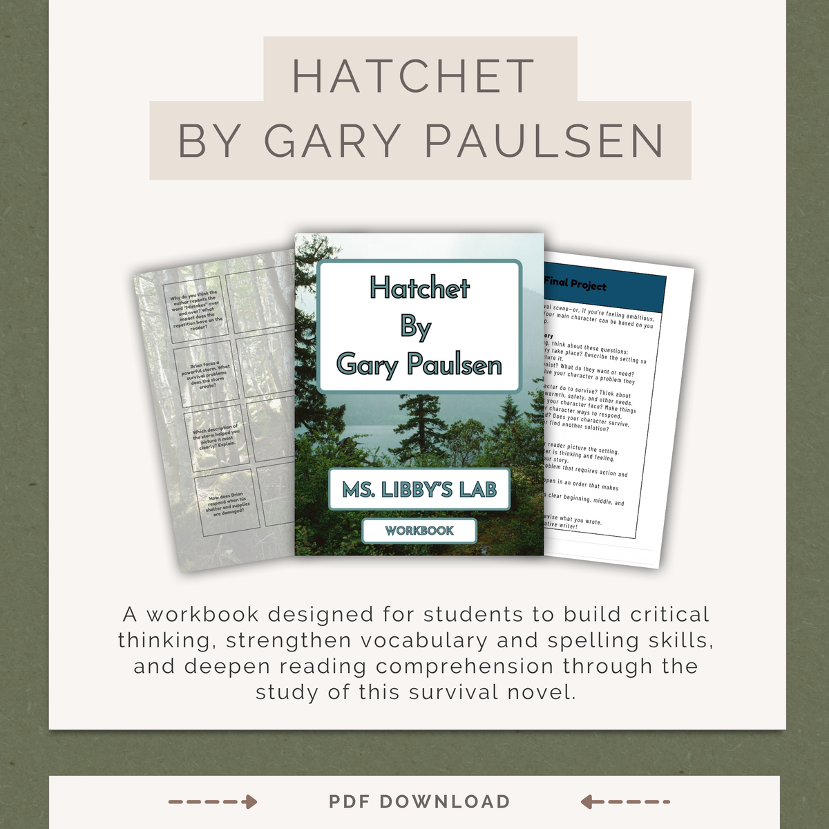 Hatchet Workbook